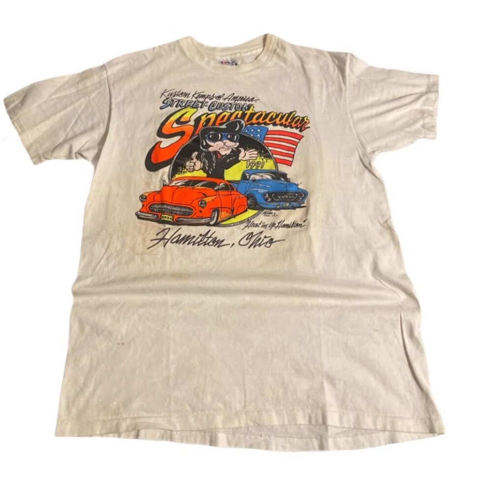 Vintage 1991 Street Custom Cars Racing Ohio T-Shirt Size XL